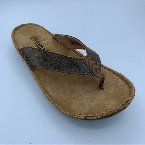 ~Tamarindo Beachcomber Sandal Men\'s Leather Softbed Flip Flop NWOB 9 main image 11